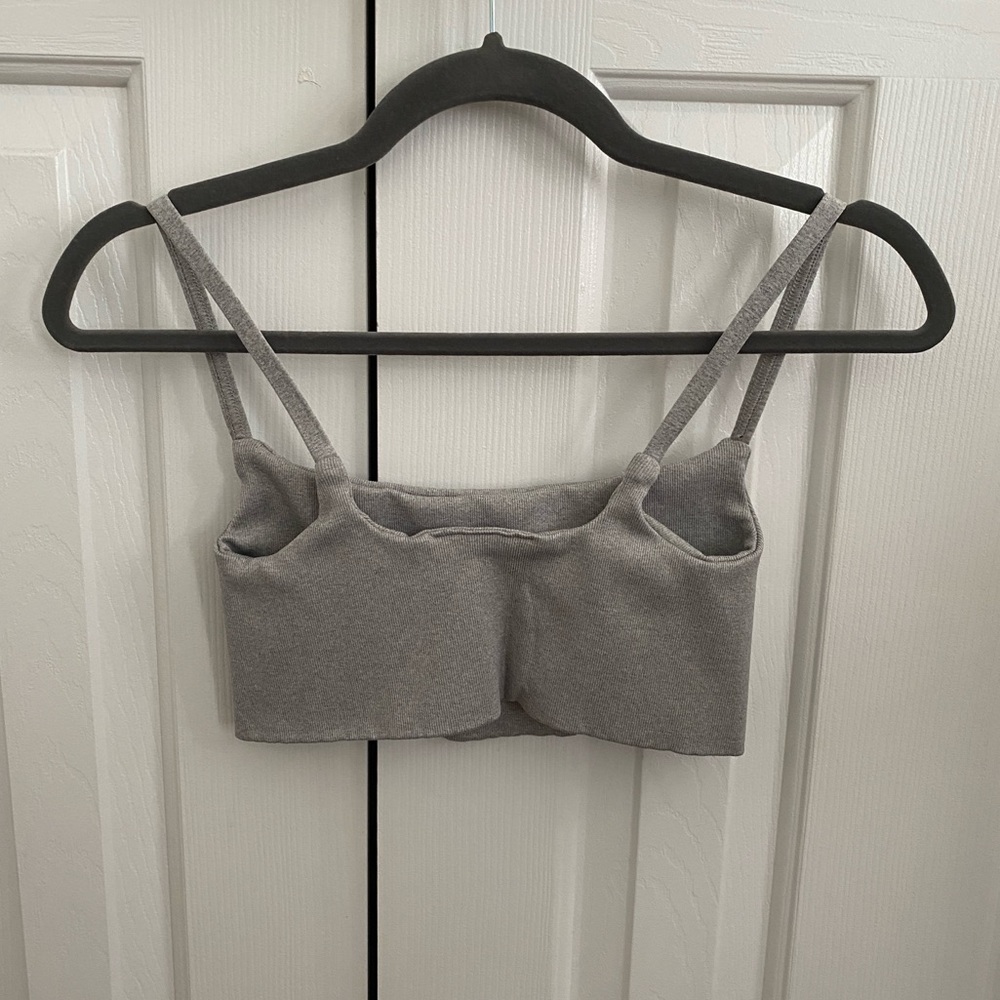 Free People Tighten Up Mini Bra in Heather Grey - Picture 7 of 8